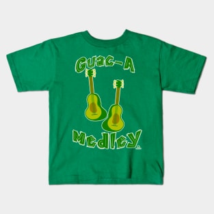 Guac Medley Guacamole Avocado Guitar Slogan Kids T-Shirt